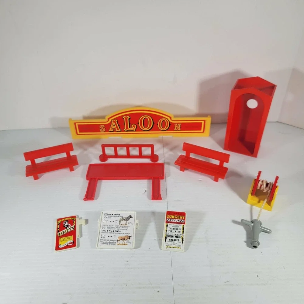 Playmobil Western Saloon Building Parts Vintage Geobra West Germany 70s Vtg Htf